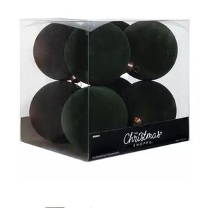2024 Viral Hobby Lobby Flocked Ornaments - Dark Green